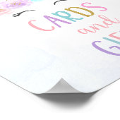 Einhorn Rainbow Cards & Gifts Party Zeichen Poster (Ecke)