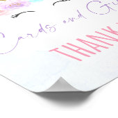 Einhorn Rainbow Cards & Gifts Party Zeichen Poster (Ecke)