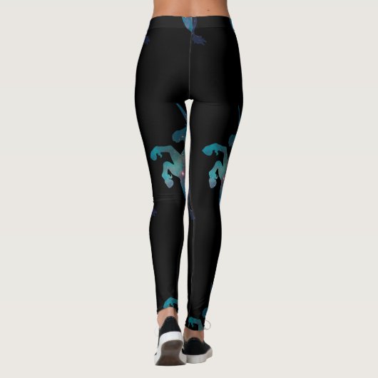 Einhorn-Raum-Muster Leggings (Rückseite)