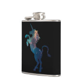 Einhorn-Raummuster Flachmann (Links)