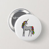 Einhorn-Regenbogen Button (Vorne & Hinten)