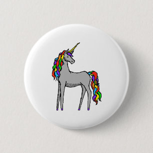 Einhorn-Regenbogen Button
