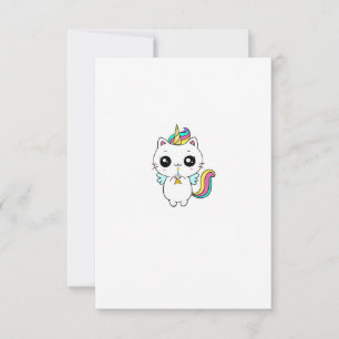 Einhorn, Regenbogen Einhorn, süß Dankeskarte