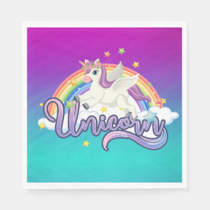 Einhorn Regenbogen Geburtstag Magisch Whimiscal  Serviette