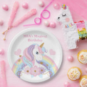 Einhorn Regenbogen Geburtstag Papier Teller Benutz (Party)