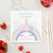 Einhorn Regenbogen Geburtstag Servietten editierba (Beispiel)