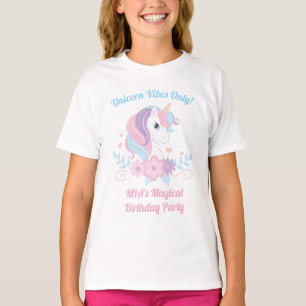 Einhorn Regenbogen Geburtstags-T-Shirt Benutzerd T-Shirt