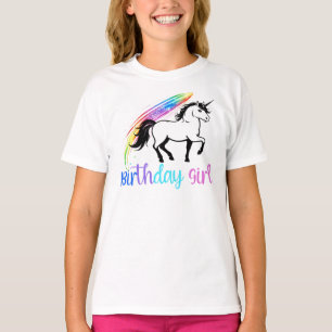 Einhorn Regenbogen Geburtstagsmädchen T-Shirt