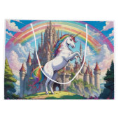 Einhorn, Regenbogen Große Geschenktüte (Rückseite)