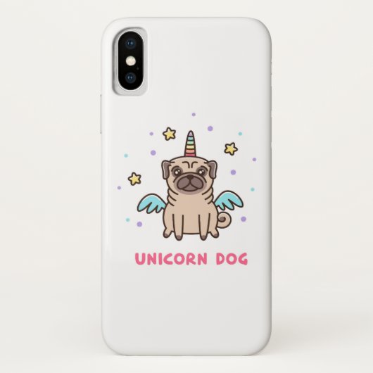 Einhorn-Regenbogen-Hund Case-Mate iPhone Hülle (Rückseite)