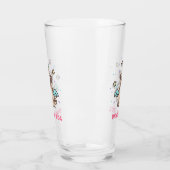 Einhorn-Regenbogen-Hund Glas (Links)