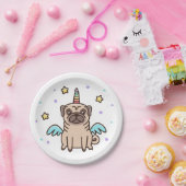 Einhorn-Regenbogen-Hund Pappteller (Party)
