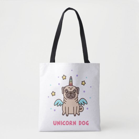 Einhorn-Regenbogen-Hund Tasche (Vorderseite)