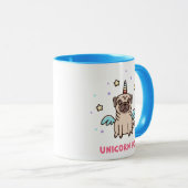 Einhorn-Regenbogen-Hund Tasse (VorderseiteRechts)