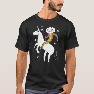 Einhorn Regenbogen Junge Mädchen T-Shirt