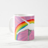 Einhorn-Regenbogen-Katze Kaffeetasse (Vorderseite Links)