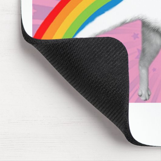 Einhorn-Regenbogen-Katze Mousepad (Ecke)