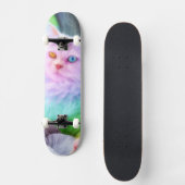 Einhorn-Regenbogen-Katze Skateboard (Vorderseite)