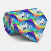 Einhorn-Regenbogen Krawatte (Gerollt)