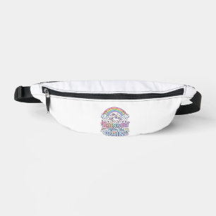 Einhorn Regenbogen nach dem Regen Premium Vektor T Bauchtasche