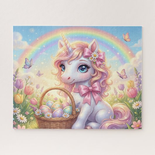 Einhorn Regenbogen Ostern Puzzle (Horizontal)