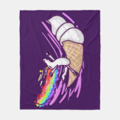 Einhorn Regenbogen Reitendes Eiscremehörnchen Fleecedecke (Vorderseite)