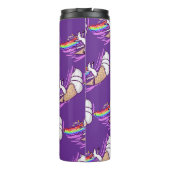 Einhorn Regenbogen Reitendes Eiscremehörnchen Thermosbecher (Rückseite)