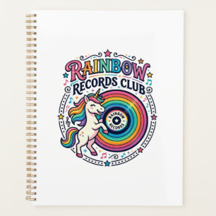 Einhorn Regenbogen Schallplatten Club Weiße Hinter Planer