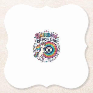 Einhorn Regenbogen Schallplatten Club Weiße Hinter Untersetzer