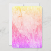 Einhorn-Regenbogen-Sprinklen Einladung zum Geburts (Rückseite)