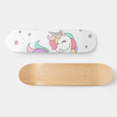 Einhorn-Regenbogen-u. Skateboard (Horizontal)