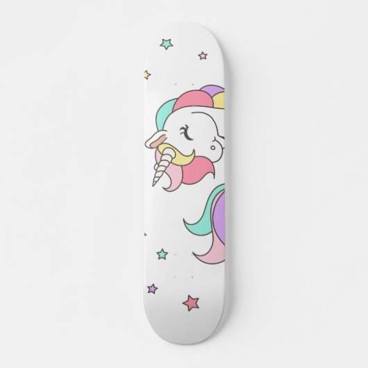 Einhorn-Regenbogen-u. Skateboard (Vorne)
