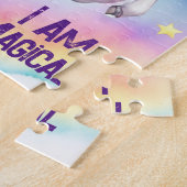 Einhorn Regenbogen Wasserfarbe mit Sternen Triptyc Puzzle (Seite)