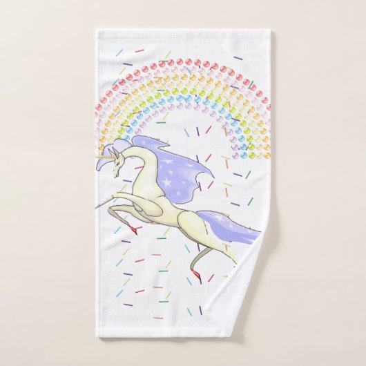 Einhorn, Regenbogenfarben Set Handtuchhandtuch (Handtuch)
