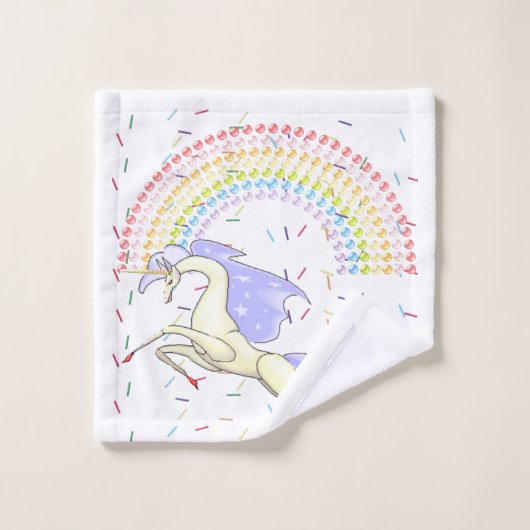 Einhorn, Regenbogenfarben Set Handtuchhandtuch (Waschlappen)