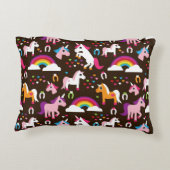 Einhorn-Regenbogenkinder-Hinterpferd Zierkissen (Rückseite)