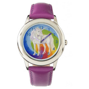 Einhorn-Regenbogenuhr Armbanduhr