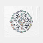 Einhorn-Reiseklub Original Zazzle Design_1 Fleecedecke (Vorderseite (Horizontal))