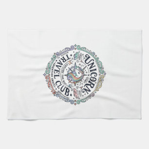 Einhorn-Reiseklub Original Zazzle Design_1 Geschirrtuch