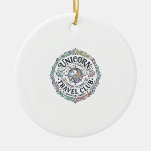 Einhorn-Reiseklub Original Zazzle Design_1 Keramik Ornament