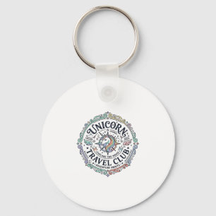 Einhorn-Reiseklub Original Zazzle Design_1 Schlüsselanhänger