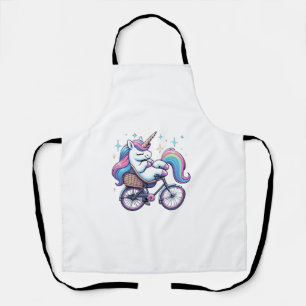 Einhorn Reiten Fahrradboys Mädchen Kinder Teen Schürze