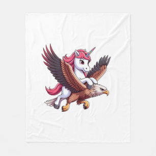 Einhorn Reitender Rotschwanzbussard Jungen Mädchen Fleecedecke