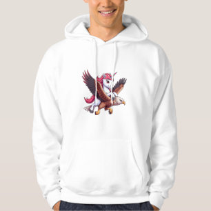 Einhorn Reitender Rotschwanzbussard Jungen Mädchen Hoodie