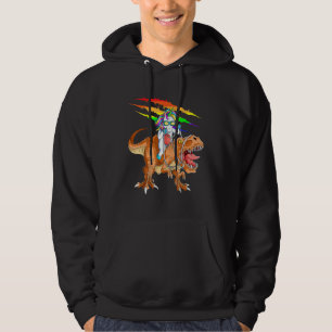 Einhorn Reitender T Rex Dinosaurier Jungen Mädchen Hoodie