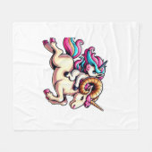 Einhorn Reitender Widder Jungen Mädchen Männer Fra Fleecedecke (Vorderseite (Horizontal))