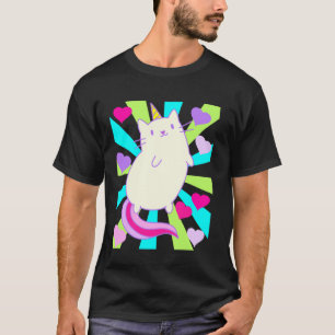 Einhorn Retro Katze Katzen Vintage 80er 90er Kind T-Shirt