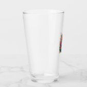 Einhorn Retro Regenbogen Reiter Glas (Rechts)