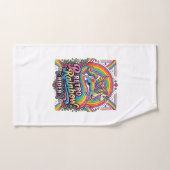 Einhorn Retro Regenbogen Reiter Handtuch (Handtuch)