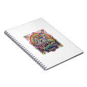 Einhorn Retro Regenbogen Reiter Notizblock (Rechte Seite)